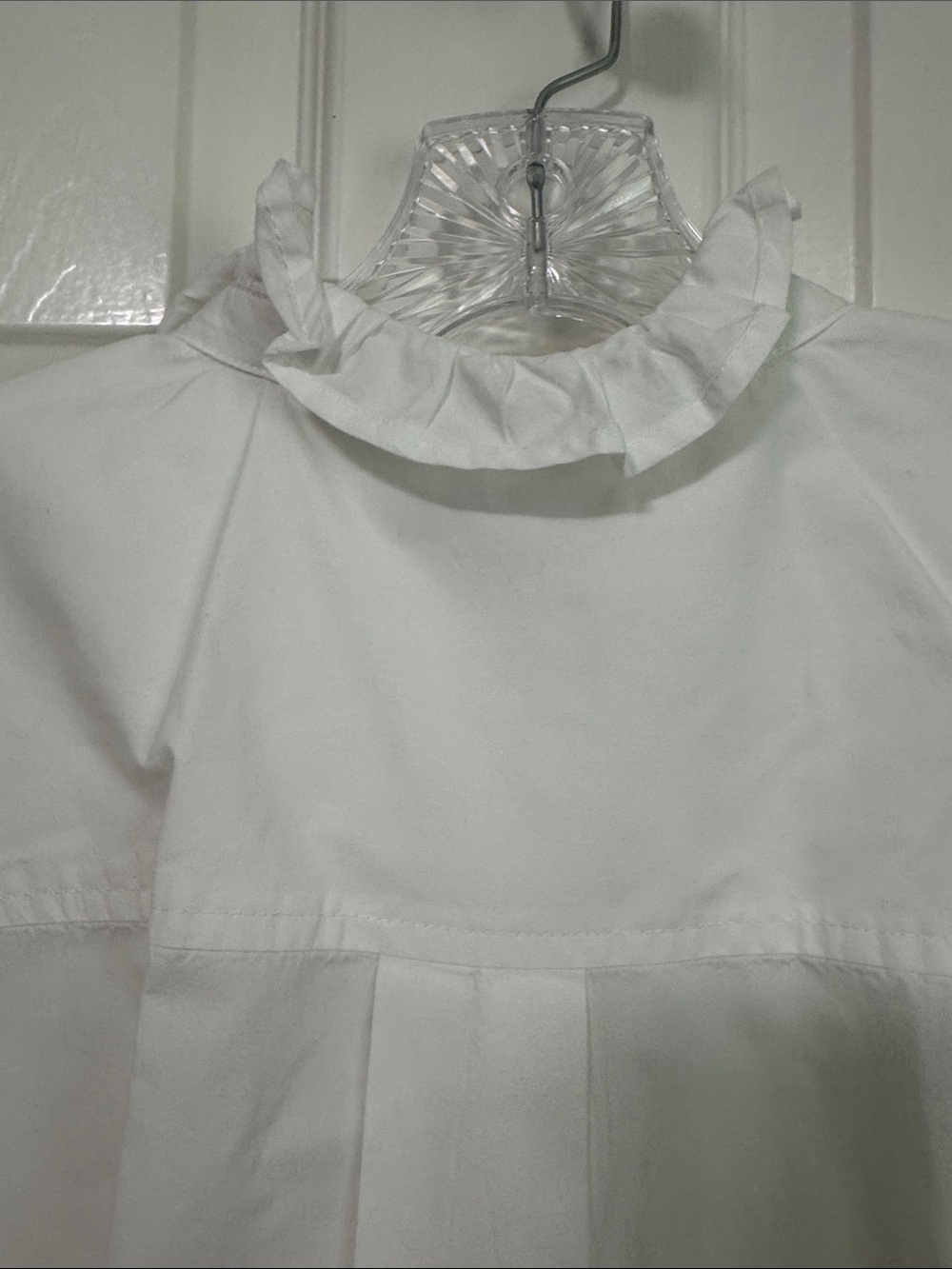 Free People White Ruffle-Front Button Blouse - Picture 6 of 6